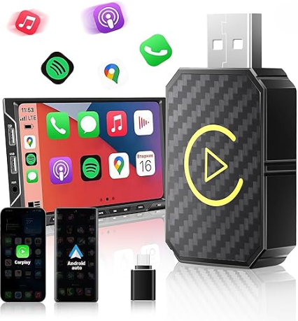 ADAPTADOR CAR PLAY INALÁMBRICO PARA CARRO BLUETOOTH